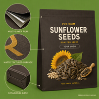 Sachets de poudre de spiruline imprimés sur mesure, qualité alimentaire, refermables, pour superaliments et compléments alimentaires, vente en gros