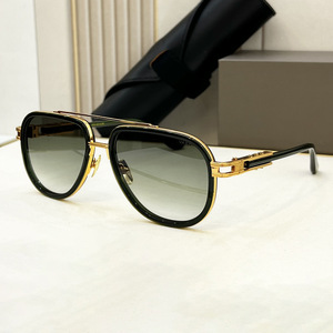 2025奢华复古椭圆形金属框太阳镜UV400钛双梁眼镜蒸汽朋克飞行员风格男女绿色红色 - Product Image 6