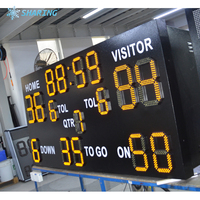 Tableau d'affichage électronique portable à roulettes avec écran LED, standard pour les terrains de sport en plein air et les stades