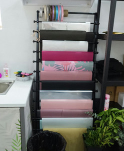 Kim loại hình nền hiển thị đứng giá sàn vải cuộn hiển thị giá cho cuộn vải - Product Image 4