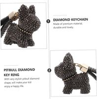 Porte-clés chien en strass, pendentif pour sac à dos, motif dessin animé scintillant, petit cadeau pour décoration de clé de voiture