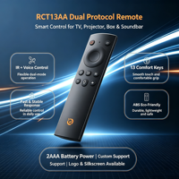 Remote Kontrol Suara IR 13 Tombol Kustom dengan Fungsi Protokol Ganda untuk Home Theater, Baterai 2AAA, Dukungan OEM