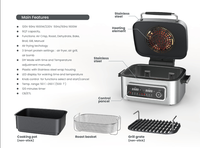 6L 6.5QT Cuire Griller Rôti Air Grill Bombe À Air Préchauffer Manuel Ehydrate Combo Tout en Un Pot Friteuse À Air Intelligente