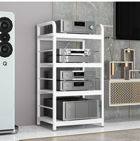 SN-002 Support d'amplificateur de puissance, support d'enceinte audio, armoire d'amplificateur de puissance, lecteur CD amovible, équipement Hi-Fi, support trépied, quatre niveaux