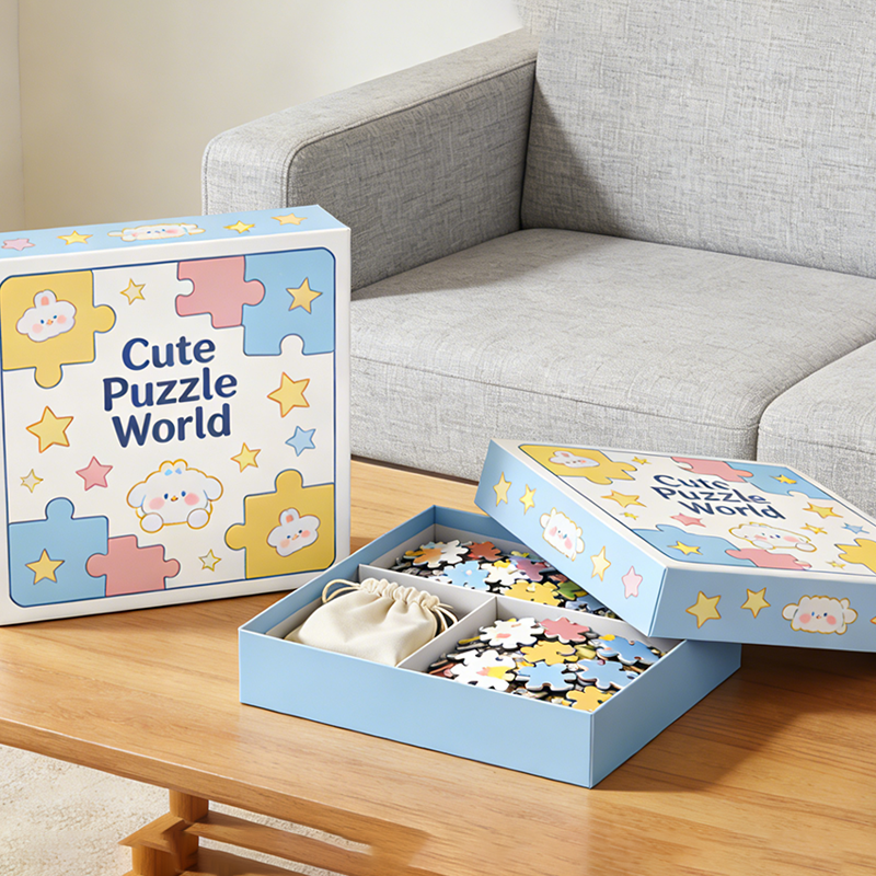 Colorful Custom Paper 3D Puzzle Set