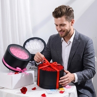 Boîte de 27 roses éternelles de luxe OEM, roses rouges préservées pour la remise des diplômes, Noël, la fête des mères, Pâques, la Saint-Valentin