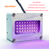 Lampe de polymérisation UV LED 6090 6045 100W à refroidissement par eau 395NM 10Wcm2 pour la rétrofit des têtes d'impression TX800 XP600, vernis UV SU-402235A 40x22mm