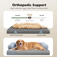 Großes Orthopädisches Hundebett Wasserdicht Kristallvelours Eierkarton-Schaumstoff Haustier-Sofa Sherpa Waschbar für Einzelhändler Maßanfertigung