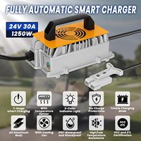 Chargeur de batterie pour chariot élévateur électrique 24V 30A - Chargeur intelligent 24V 30A 1250W pour transpalette, autolaveuse, voiturette de golf
