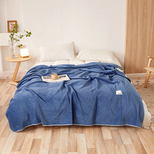 Nouvelle lumière luxe Fuge peluche couverture déjeuner loisirs couette solide lait velours petite couverture couverture - Product Image 6