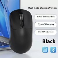 Souris optique sans fil pour ordinateur portable à double mode Souris sans fil portable silencieuse 2.4G Souris sans fil 10M Souris ergonomique muette Tablette