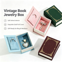 Boîte à bijoux carrée élégante en carton avec rabat, aimantée, pour bagues, boucles d'oreilles, colliers et pendentifs – Coffret cadeau le plus vendu