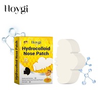 Hoygi Patchs Nasaux Hydrocolloïdes 12 Pièces Dissimulateur Invisible pour Nettoyer les Points Noirs, l'Acné et les Pores du Visage
