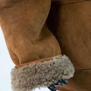 جودة عالية تخصيص الشتاء النساء سميكة دافئة دراجة نارية النساء جلد مدبوغ سترة مفجر اقتصاص - Product Image 5