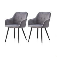 Prix d'usine Chaises argentées modernes et contemporaines Fauteuil rembourré en velours bleu avec accoudoir doré en acier inoxydable Chaise de salle à manger