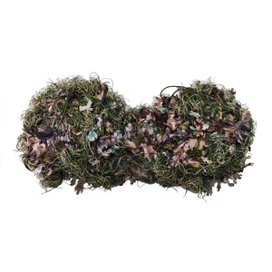 Ngoài trời <span class=keywords><strong>Woodland</strong></span> màu xanh lá cây 3-D lai ghillie săn bắn <span class=keywords><strong>Net</strong></span> cỏ chăn Polyester ngụy trang lưới ẩn lưới cho săn bắn rèm - Product Image 4