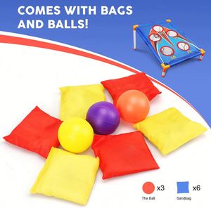 Jeu de Cornhole d'extérieur personnalisé avec planche et sacs de lancer en bois pour adultes, jeu de sport de jardin - Product Image 6