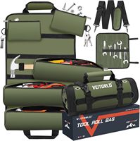Échantillon gratuit, vente en gros : Sac de rangement portable multi-usage pour outils, pochette à outils suspendue, organiseur de rangement, sacs à outils en toile