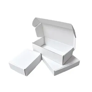 Caixa de embalagem dobrável de cartão, caixa branca de embalagem de papelão de papel enrolado caixa de transporte