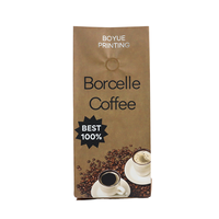 Sachet de café à valve à soudure quadruple imprimé en héliogravure personnalisé, en feuille PE, pour sachet stand-up, matériaux recyclés pour grains torréfiés et café moulu