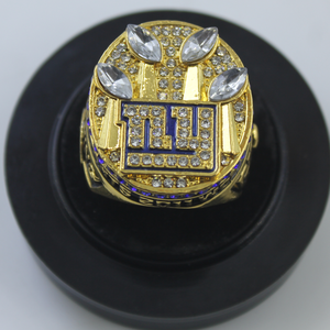 Bague <span class=keywords><strong>de</strong></span> championnat <span class=keywords><strong>de</strong></span> rugby des Giants <span class=keywords><strong>de</strong></span> New York 2011, personnalisable en gros, unisexe, en alliage plaqué argent 925, avec cristaux et strass, tendance - Product Image 1