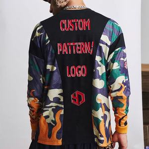 เสื้อยืดแขนยาวสำหรับผู้ชายไซส์ใหญ่พิเศษทำจากโพลีเอสเตอร์พิมพ์ซับลิเมชันแนวสตรีท - Product Image 2