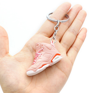 3D Mini Basketball <strong>Sneaker</strong> Keychain 6th Gen Shoe Model Pendant, Trendy PVC Plastic Key Charm for Car &amp; Backpack Decor - Product Image 3