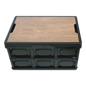 Boîte de rangement pliante en plastique PP anti-poussière Rectangle Injection Articles divers ménagers avec couvercle pliable Conception pliable fonctionnelle - Product Image 2