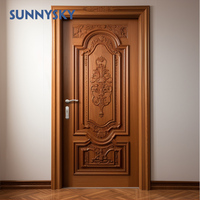 Sunnysky Portes traditionnelles en bois massif MDF Porte intérieure en mélamine de qualité supérieure insonorisée pour portes de maison