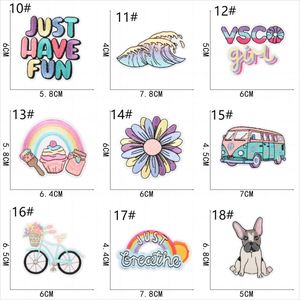 Iron on Computer Embroidery Beach Vocation Style Wave Tortoise Sun Glass Bus Patch - Product Image 3