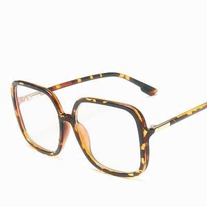 Gafas de lectura con montura cuadrada de gran tamaño para mujer, montura óptica transparente Vintage, gafas de lectura con cristales que bloquean la luz azul, 2020 - Product Image 5