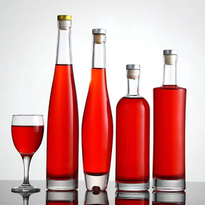 <span class=keywords><strong>Mejor</strong></span> Venta <span class=keywords><strong>Barato</strong></span> Embalaje a granel Transparente Redondo Vacío Flint Glass Unique Shaped 12 oz Botellas de jugo - Product Image 2