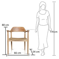 Chaise à accoudoirs Hiroshima Mobilier d'extérieur en bois de teck massif fait à la main d'Indonésie Super poncé et convertible