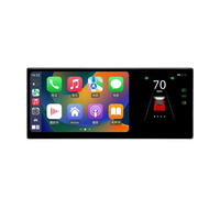 Écran tactile de tableau de bord de 8,9 pouces, écran portable sans fil CarPlay pour voiture, affichage du tableau de bord pour autoradio de style Tesla 3 Y