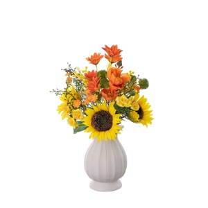 Bouquet de fleurs artificielles Sunny Wilderness en tissu tissé plastique pour décoration murale de mariage CF02157 - Product Image 5