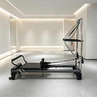 Réformateur de Pilates en bois de hêtre blanc commercial avec demi-cintre de tour en acier inoxydable pour le yoga à la maison ou en studio