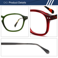 Monture de lunettes optiques en bio-acétate de haute qualité, design géométrique, fabricant de lunettes à marque privée
