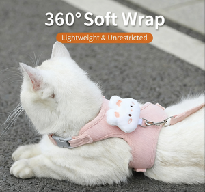 Chaleco transpirable suave de fábrica, arnés ajustable para el pecho de mascotas, correa para perros y gatos, arnés de pecho para exteriores, arnés bonito para mascotas - Product Image 6