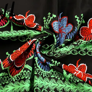 Stock Item Customized Digital Print 100% Polyester Hawaii Style Island Designs For Beach Dress Skirt Shirt