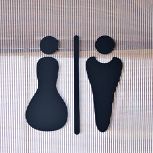 Logo de salle de bain de caractère tridimensionnel acrylique 3D de découpe laser, numéro de porte de salle de bain - Product Image 5