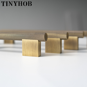Tiradores y pomos de cocina de bronce antiguo con textura/moleteados, tiradores retro para cajones, pomos para dormitorio, tirador de latón para gabinetes C-3316 - Product Image 3
