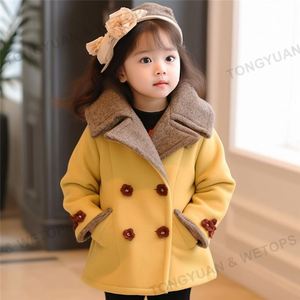 Veste pour <span class=keywords><strong>fille</strong></span> Vêtements pour enfants de 1 à 5 <span class=keywords><strong>ans</strong></span> <span class=keywords><strong>Manteau</strong></span> coupe-vent en laine à la mode pour l'hiver Vêtements d'extérieur pour enfants - Product Image 6