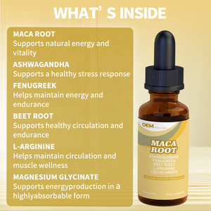 Gotas Líquidas de Raíz de Maca en Oferta, con Ashwagandha, Fenogreco, Raíz de Remolacha y L-Arginina para Energía y Resistencia Masculina - Product Image 2