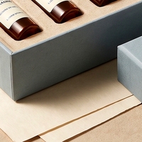 Boîte rigide en carton personnalisée avec couvercle et base bleus pour flacons de peptides, 6 flacons, doublure en éponge, impression offset, soins personnels
