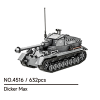 Wange 4516 Dicker Max Tank : Ensemble de Blocs de Construction Éducatifs pour Enfants, Modèle d'Équipement à Assembler, Collection de Jouets en Gros