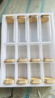 Bocaux de conservation alimentaire carrés en verre 30 oz, couvercles à boucle en verre transparent hermétiques pour thé, café, farine, sucre, bonbons