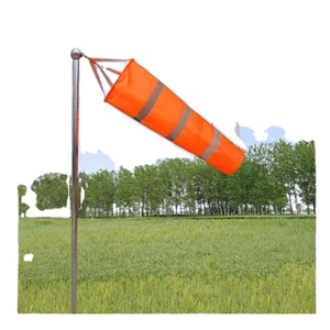 Venta al por Mayor de Vantamanos Personalizados para Aeropuertos 2024, Buen Precio, Impermeables, Color Naranja/Rojo/Blanco, Vantamanos Cónicos, Banderas Personalizables - Product Image 4