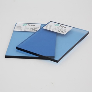 Vidrio flotado teñido azul Ford 4mm 5mm 6mm 8mm 10mm 12mm producto de color para decoración de baño Industrial pared cortina - Product Image 4