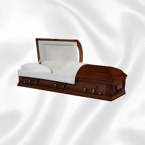 Твердый гроб из вишневого дерева в американском стиле для детских и взрослых похорон-прочные настраиваемые товары для похоронного дома - Product Image 2