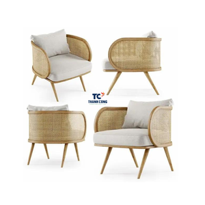 Silla de salón de ratán de madera, sillón de mimbre hecho en Vietnam, RF04 - Product Image 4